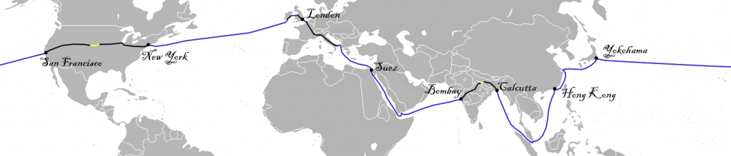 Jules Verne's original route